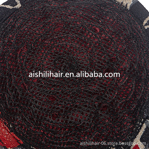 Aishili wholesale red hair big curly afro kinky curly loose deep wave headband wig for women